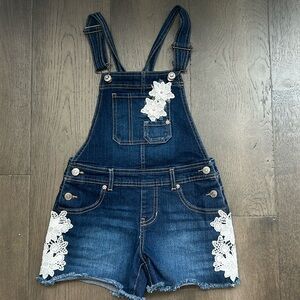 Girls Jordache Denim floral Adjustable Overalls